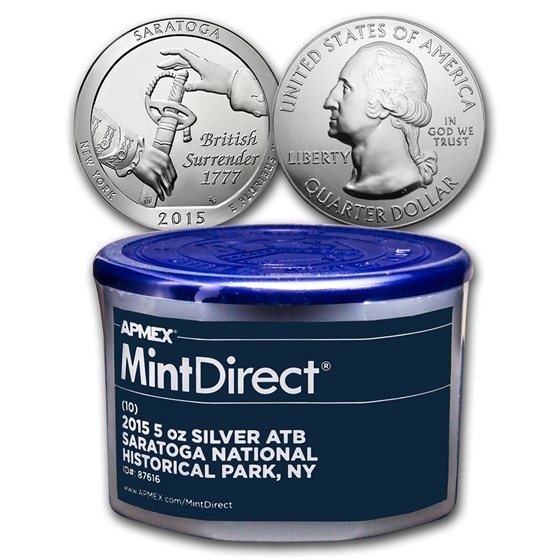 2015 5 oz Silver ATB Saratoga (10-Coin MintDirect® Tube) 2015 5 oz Silver ATB Saratoga (10-Coin MintDirect® Tube)